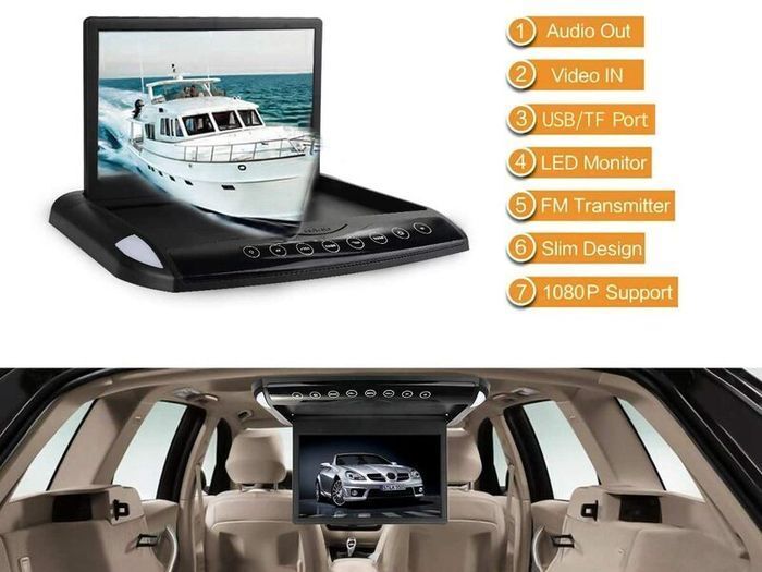 Ultra Slim 10.1" Car Roof Multimedia Monitor