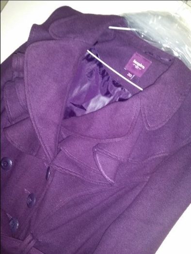 Purple coat by New Look size UK20 EUR48