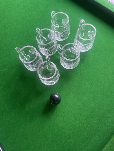 6 Crystal Jug Glasses