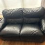 Black leather couch suite Image 5