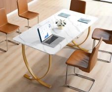 Executive Desk, 160 cm W x 80 cm D Large Office Desk, Modern Computer Table Conference Meeting Room Table