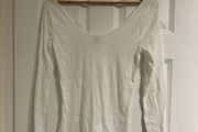 River Island Women's White Long Sleeve Top - size UK 10