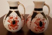 Beautiful Pair Antique English China Jugs Victorian