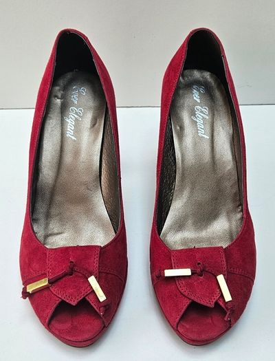 Red Open Toe Sandals
