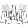 5 Piece Bar Set Plastic White Image 5