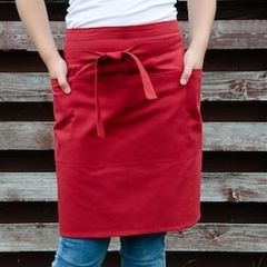 Waitress maroon one pocket apron