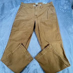Gap Men's Essential Khaki Straight Fit Chinos - Brown - W32 L29 - Stretch