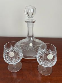 Royal Albert Crystal Brandy Glasses and Decanter