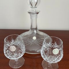 Royal Albert Crystal Brandy Glasses and Decanter
