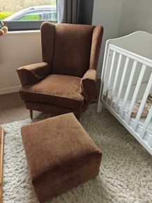 Arm Chair and Foot Stool