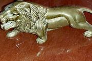 Antique solid brass/bronze lion