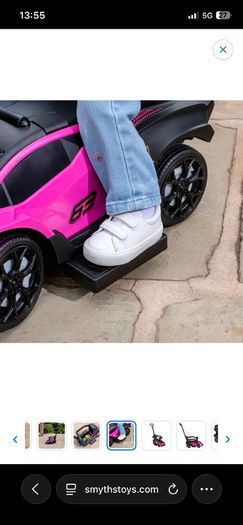 Kids Lamborghini Car 2-in-1 Push-Along Ride On (Pink)