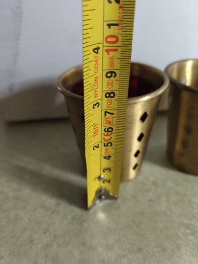 Set of 3 Small Brass Chamberstick | Brass Candle Holder