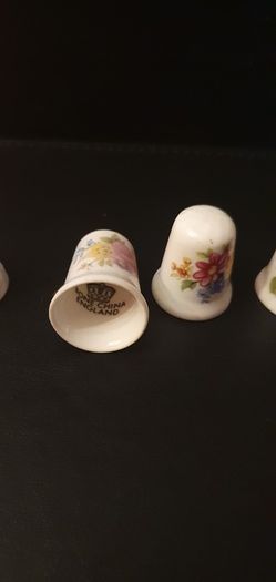 Collection of Flower Themed Thimbles