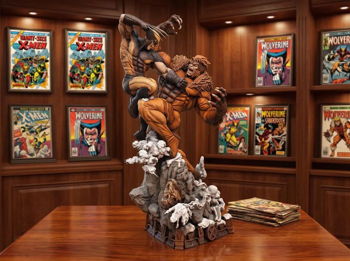 3D printed resin Wolverine & Sabretooth 1/6 scale figure