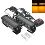2x 12V 4LED Amber Recovery Strobe Car Van Roof Gille Truck Flashing Emergency Grille Bar Lights Switch Image 2