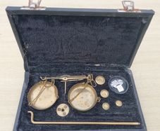 Old brass pocket scale