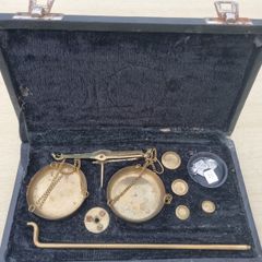 Old brass pocket scale