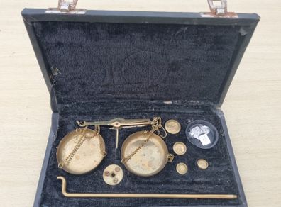 Old brass pocket scale
