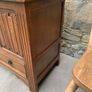 Antique Oak Blanket Box With Drawers. Image 9