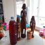 African figurine/statues/ carving ornaments decor masks home wooden hand carved tribal Image 5