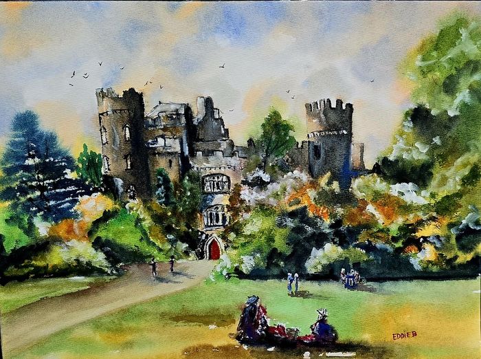 malahide castle watercolour