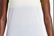 nike top white &amp; black racer back