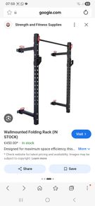 Wall mounted folding rack