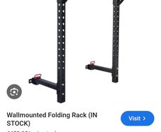 Wall mounted folding rack