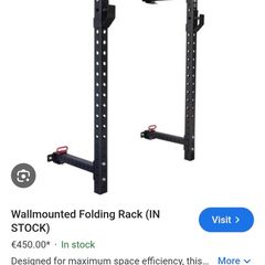 Wall mounted folding rack