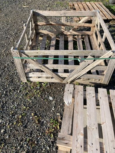 two wooden crates