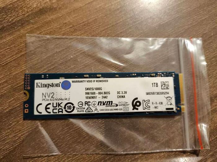 1tb Nvme Ssd Kingston NV2 M.2 2280 Pcie 4.0 X4 3500/3000mb/s 320TBW
