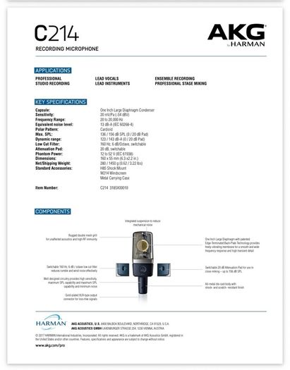 AKG C-214 microphone