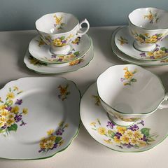 Royal Albert  Primulette Cups and Saucers