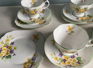 Royal Albert  Primulette Cups and Saucers
