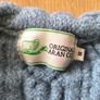 Original Aran Co 100% Merino Wool Cable Knit Cardigan  Blue  Size M Image 2