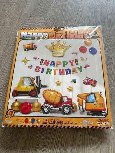 Construction vehicle Birthday Balloon kit