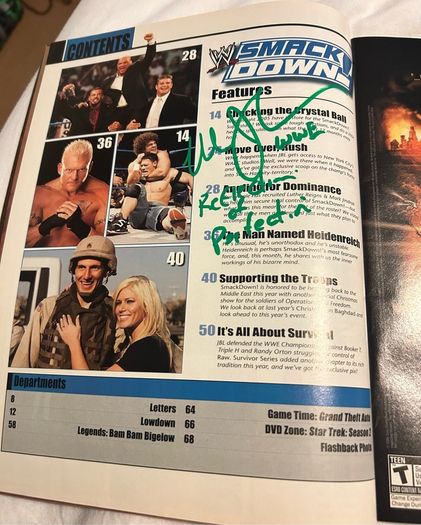 Wrestling autographs