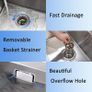 Stainless Steel Kitchen Sink, 70X40CM, BoomHoze Undermount Single Bowl Outdoor Campervan Sink with Silencer Pad, Drainer Fittings, Drop in Flushmount or Topmount Installation, Brushed Image 4
