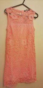 New Look Ladies Pink Lace Tunic Dress New With Tags RRP 32.99 Euro. UK6 Payment By REVOLUT or PAYPAL