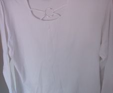 Chicc cream long sleeve top size UK16 EU44 Postage included