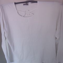 Chicc cream long sleeve top size UK16 EU44 Postage included