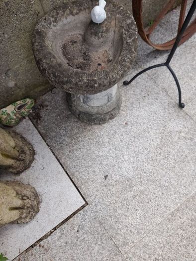 stone bird bath