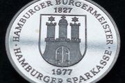 Hamburg .999 Silver Medal 1977 Joh. Georg Monckeberg 29,88 grams