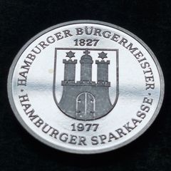 Hamburg .999 Silver Medal 1977 Joh. Georg Monckeberg 29,88 grams