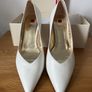 Hogl Pearl White Leather Heel shoe Image 2