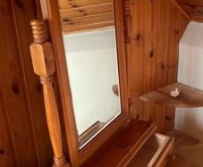 Pine Dresser Mirror with Drawer