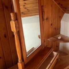 Pine Dresser Mirror with Drawer