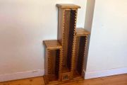 Wooden Freestanding CD Storage Tower