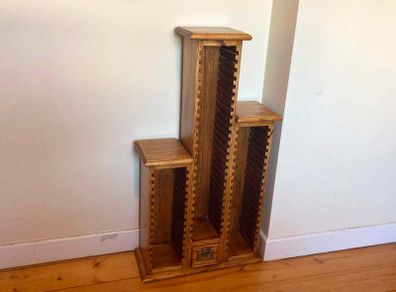 Wooden Freestanding CD Storage Tower
